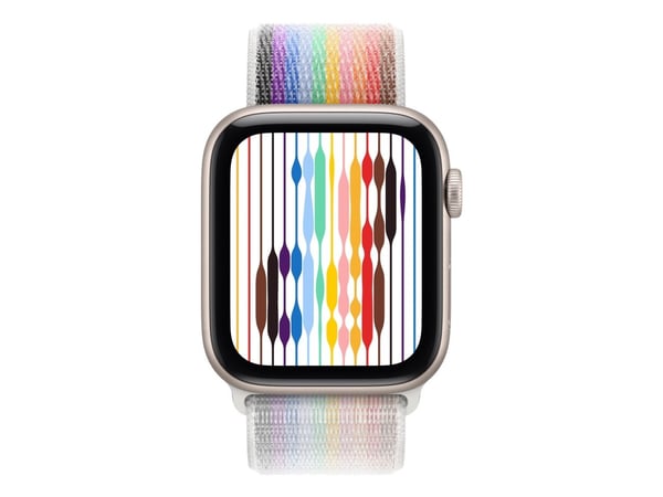 Apple - Pride Edition - sløyfe for smart armbåndsur - 45 mm - 145 - 220 mm - for Watch Hermès Series 9, SE 3, Series 10, Series 11, Series 8, Serie...