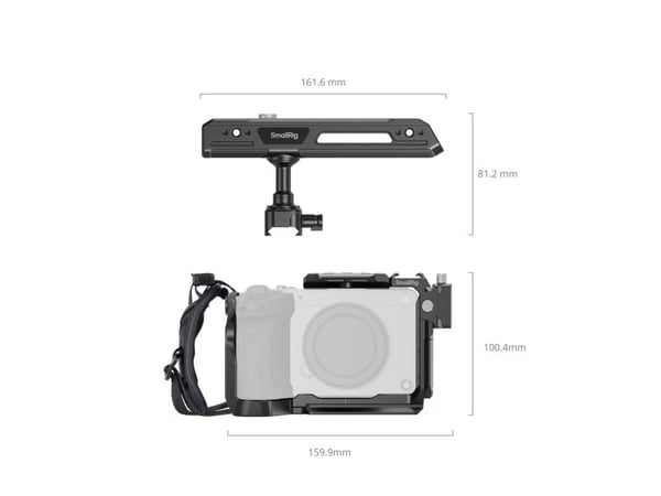 SmallRig 5589, Bur, Sort, Aluminium, Mikrofiber, PU lær, Rustfritt stål, Sony FX2, 159,9 mm, 161,6 mm
