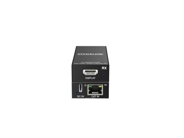 Vivolink VLHDMIEXT60, 4096 x 2160 piksler, AV-sender og -mottaker, 60 m, Koblet med ledninger (ikke trådløs), Svart