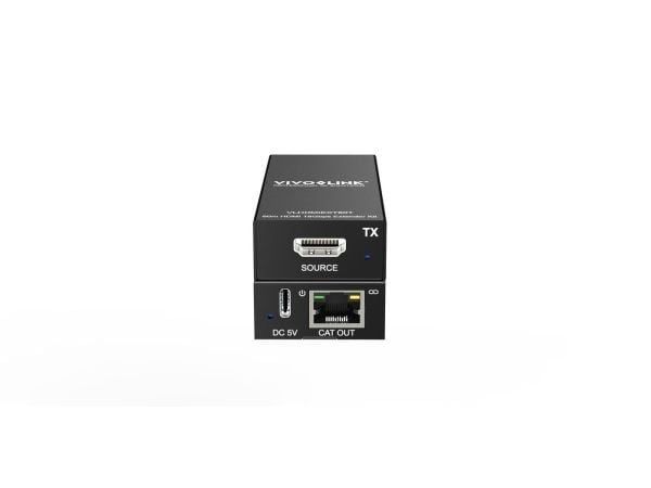 Vivolink VLHDMIEXT60, 4096 x 2160 piksler, AV-sender og -mottaker, 60 m, Koblet med ledninger (ikke trådløs), Svart