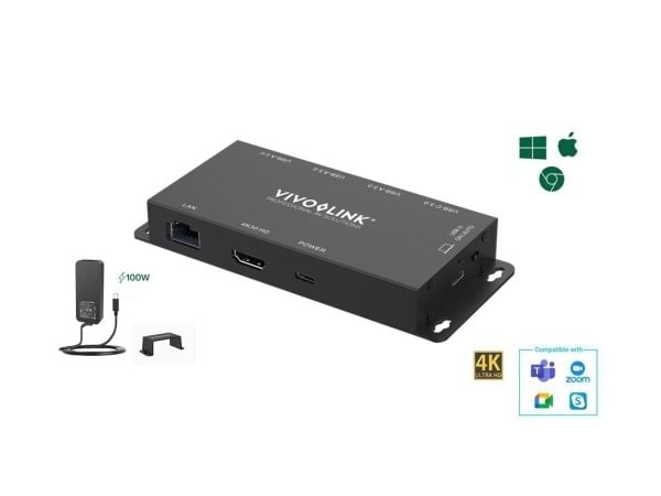 Vivolink VLUSBCHUB2V2, 3.2 Gen 1 (3.1 Gen 1), USB Type-C, HDMI-lähtö, 3840 x 2160 pikseliä