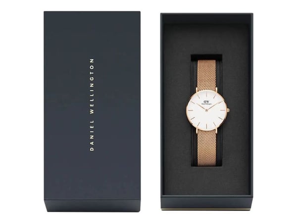 Daniel Wellington Classic Petite Melrose - Armbåndsur - kvarts - analog - rosegull - eggeskallhvit