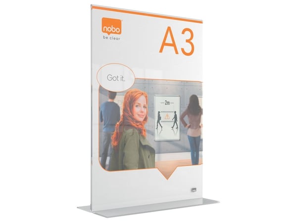 Sign Nobo Premium Plus akryyli T-teline A3