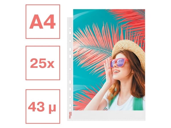 Esselte A4-fickor PP OP 25 st Esselte Colourbreeze