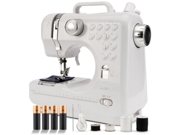 Clatronic NM 3795, Hvit, Semi-automatisk symaskin, Sying, Knapper, Jekk, Rotasjon, Elektrisk, 7,2 W