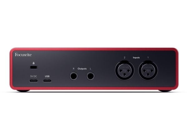 Focusrite Scarlett 2i2, Työpöytä, musta, Punainen, USB, USB Type-C, 69 dB, 16 dBu