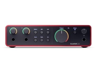 Focusrite Scarlett 2i2, Työpöytä, musta, Punainen, USB, USB Type-C, 69 dB, 16 dBu