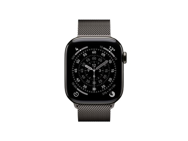 Apple Watch Series 11 GPS + Cellular 42mm Slate Titanium Case with Slate Milanese Loop