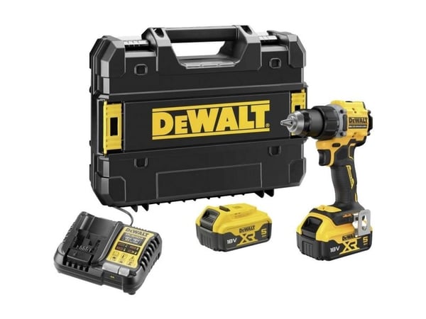 DEWALT DCD794P2T-QW DCD794P2T-QW Akkuporakone 18 V 5 Ah Litium sis. ylimääräinen akku, sis. laturi, matkalaukku