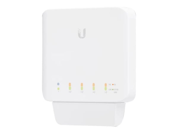 Ubiquiti UniFi Switch USW-FLEX - Switch - Administrerad - 4 x 10/100/1000 (PoE) + 1 x 10/100/1000 (PoE++) - väggmonterbar, pålmonterbar - PoE++ (46...