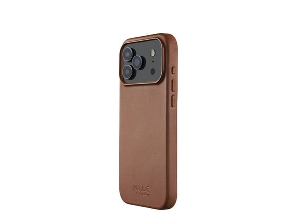 Mujjo Nahkakotelo - nahkakotelo iPhone 17 Pro Max -puhelimelle yhteensopiva MagSafen kanssa (ruskea)