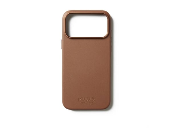 Mujjo Nahkakotelo - nahkakotelo iPhone 17 Pro Max -puhelimelle yhteensopiva MagSafen kanssa (ruskea)