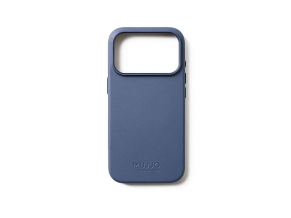 Mujjo Nahkakotelo - Nahkakotelo iPhone 17 Pro:lle, joka on yhteensopiva MagSafe-järjestelmän kanssa (monacon sininen)