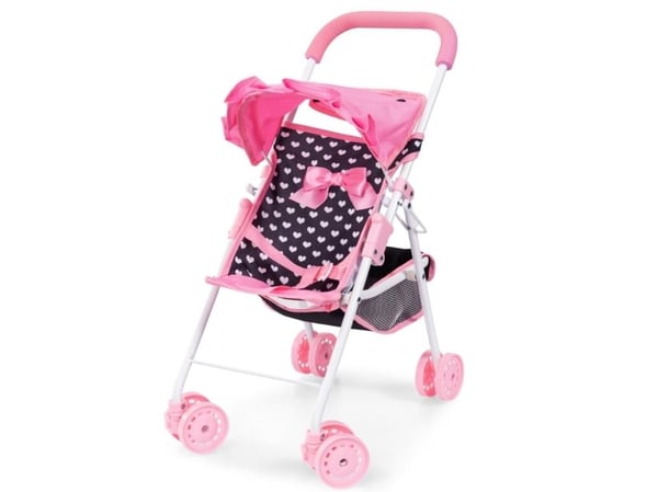Bayer Design dukkebuggy parasollklapvogn, rosa hjerter