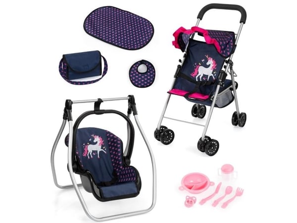 Bayer Design Buggydocka paraplyvagn Mega-set, hjärtan
