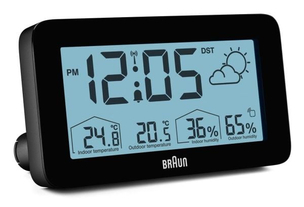 Braun BC13BP-DCF, Digital vekkerklokke, Rektangel, Sort, Innendørs, 12/24h, F, °C