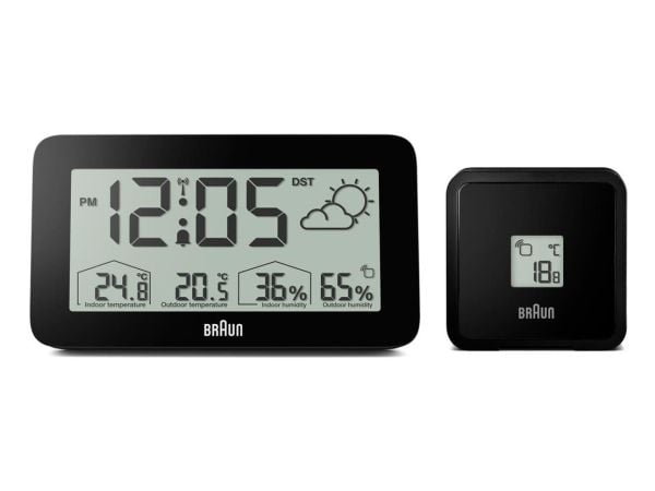 Braun BC13BP-DCF, Digital vekkerklokke, Rektangel, Sort, Innendørs, 12/24h, F, °C