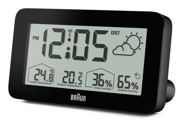 Braun BC13BP-DCF, Digital vekkerklokke, Rektangel, Sort, Innendørs, 12/24h, F, °C