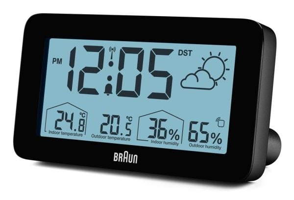Braun BC13BP-DCF, Digital vekkerklokke, Rektangel, Sort, Innendørs, 12/24h, F, °C