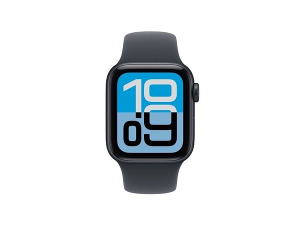 Apple Watch SE 3 (GPS) - 40 mm - midnattsaluminium - smart klocka med sportband - fluoroelastomer - midnatt - bandstorlek: S/M - 64 GB - Wi-Fi 4, B...