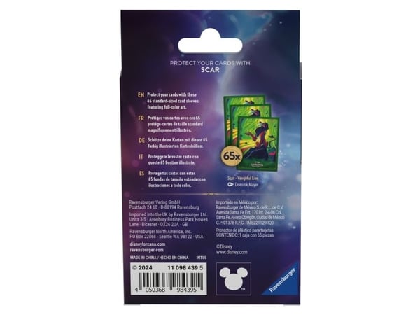 Disney Lorcana Azurite Sea (Set 6) Card Sleeve Pack - Scar