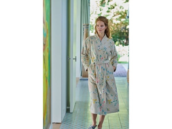 PIP Studio Pip Studio Bathrobe Les Fleurs Khaki XXL PIP Studio Pip Studio Bathrobe Les Fleurs Khaki XXL