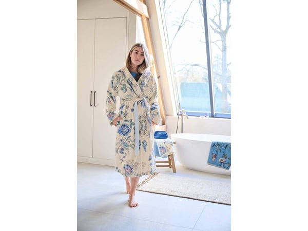 PIP Studio Secret Garden Bathrobe WhiteBlue XL