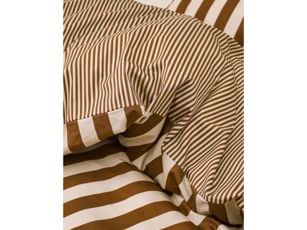 Marc'O Polo classic stripe Toffee Brown 140x200+60x63