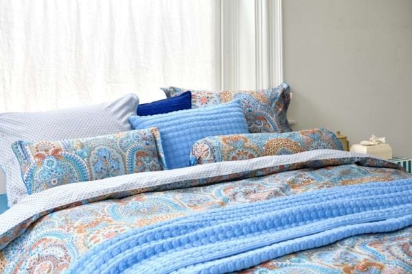 PIP Studio Studio Jabali Flower Blue cotton 140x200/60x63 cm