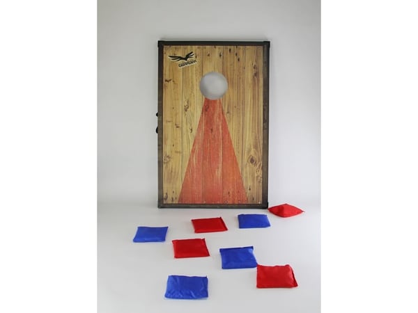 Cornhole-sett med 2 brett og 8 poser 90 x 60 cm