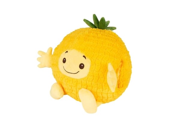 Noxxiez Kæmpe bamse, håndvarmer og pude - Ananas