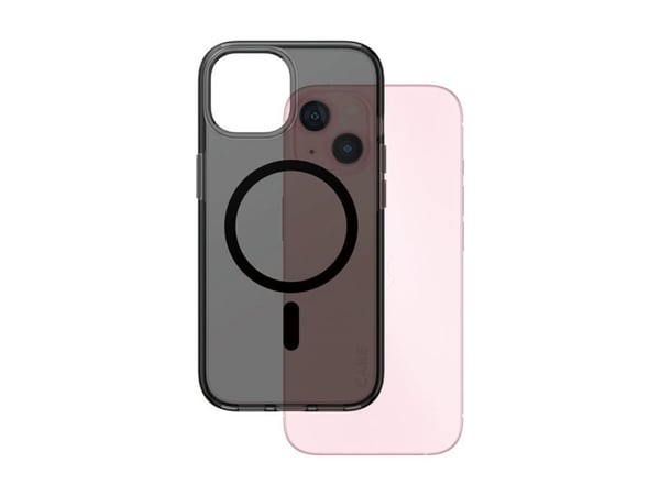 CARE by PanzerGlass Urban Combat - Baksidedeksel for mobiltelefon - MagSafe-samsvar - plastikk - røykfarget, svart - for Apple iPhone 15