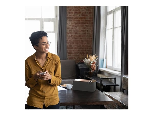 Klipsch The Three Plus - Heritage Wireless Series - kaiutin - 2.1-kanavainen - langaton - Bluetooth - App-ohjattava - 120 Watt - pähkinäpuu