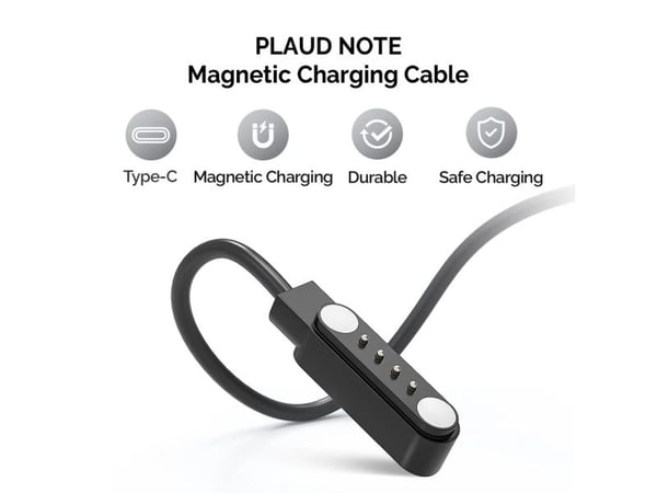 PLAUD Note - Kabelsett - magnetisk til USB-C (hann) - lade og synkronisere, Safe Charge - svart