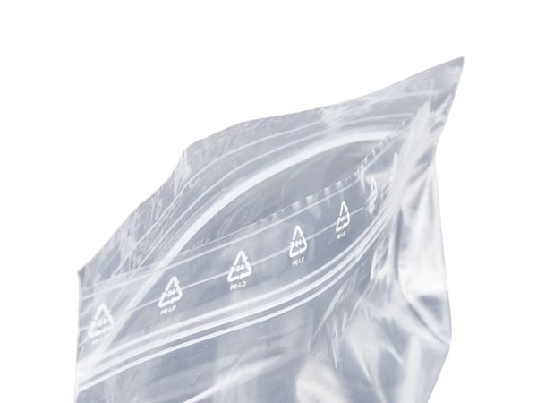 Lynlåspose, Master'in Performance, 50 µm 200 x 300 mm, LD-PE, transparent med skrivefelt, Lynlåslukn