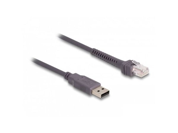 Delock - Strekkodeskannerkabel - USB-type A (hann) til RJ-50 (hann) - 2 m - grå