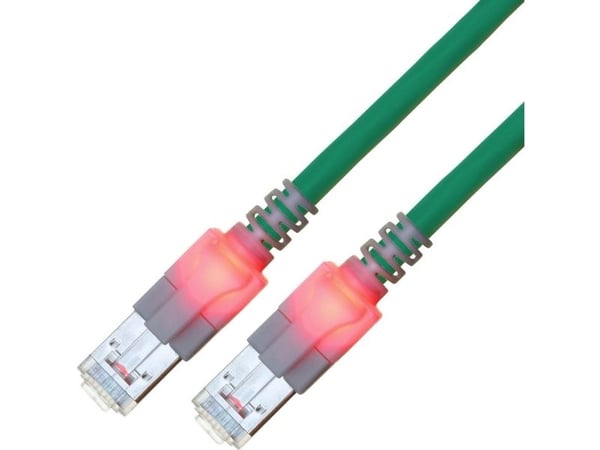 Easylan CS1OTCDCD0100 patchkabel RJ45 CAT 6 S/FTP 10,00 m turkis dobbelt skjermet halogenfri flammehemmende (1 stk)