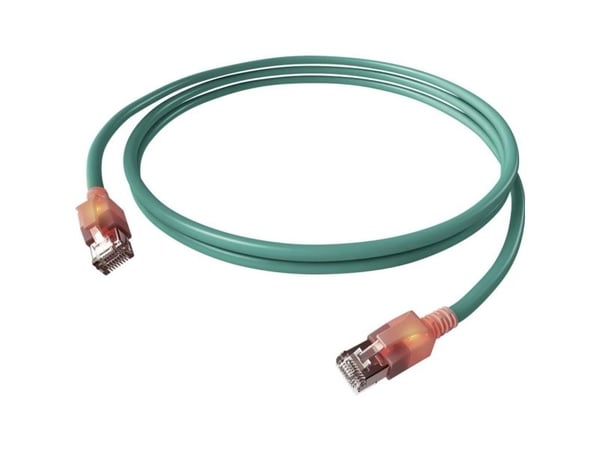 Easylan CS1OTADAD0070 RJ45 nettverkskabel patch CAT 6A S/FTP 7,00 m turkis dobbeltskjermet halogenfri flammehemmende 1 stk