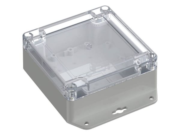 TRU COMPONENTS industrikabinett TC-13865268 136,5 x 106,5 x 45 ABS-PC lys grå, transparent – 1 stk (6U07111105737)