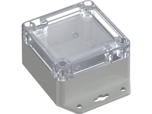 TRU COMPONENTS 6U07080805737 TC-13865220 industrikabinett 106,5 x 76,5 x 45 ABS-PC lysgrå, transparent (1 stk)