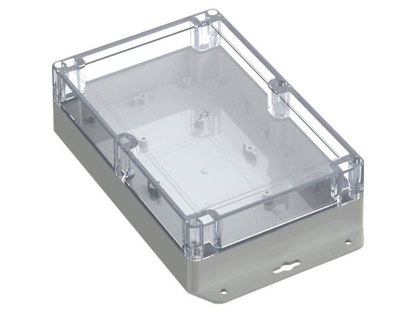 TRU COMPONENTS 6U07211406639 TC-13865340 Industrikabinett 243,5 x 141,5 x 60,1 Polykarbonat Lysegrå, gjennomsiktig 1 stk