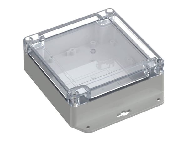 TRU COMPONENTS 6U07121205639 TC-13865308 Industrikabinett 151,4 x 121,4 x 45 Polykarbonat Lysegrå, gjennomsiktig 1 stk