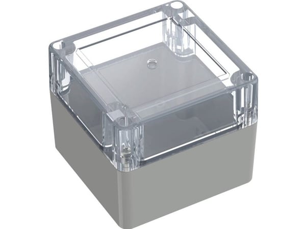 TRU COMPONENTS 6U0709090908139 TC-13865092 Industrikabinett 90 x 90 x 75 Polykarbonat Lysegrå, gjennomsiktig 1 stk