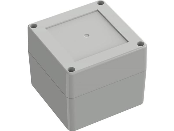 TRU COMPONENTS 6U07090908119 TC-13865088 Teollisuuskotelo 90 x 90 x 75 Polykarbonaatti Vaaleanharmaa 1 kpl
