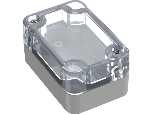 TRU COMPONENTS industrikabinett TC-13865044 6U07060403139, 60 x 40 x 30 polykarbonat transparent, lysgrå, 1 stk