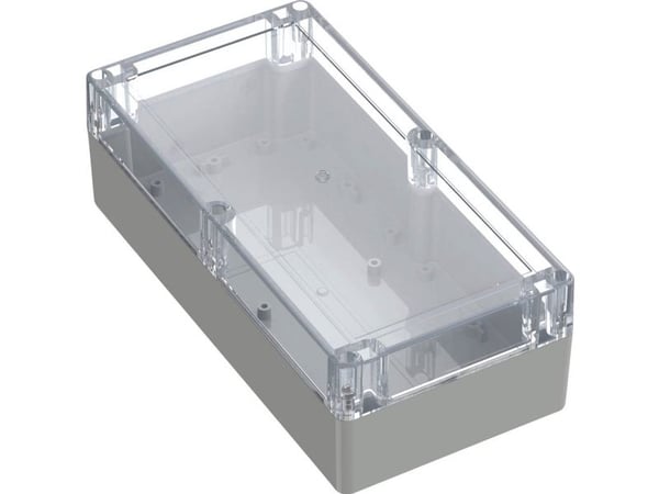 TRU COMPONENTS 6U07241208437 TC-13865180 industrikabinett 240,2 x 120,1 x 75,1 ABS-PC lys grå, transparent | 1 stk