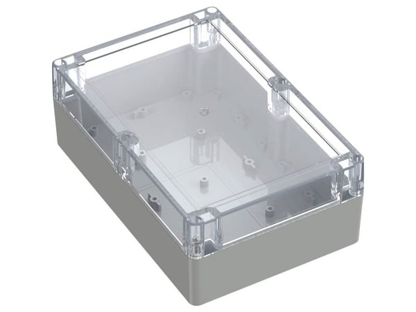 TRU COMPONENTS industrikabinett 209,7 x 139,8 x 75 ABS/Polykarbonat lysgrå, transparent 1 stk (TC-13865164)