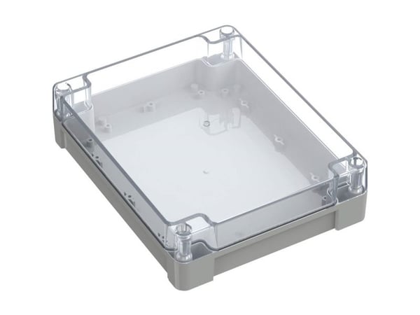 TRU COMPONENTS 6U07241906139 TC-13865196 Industrikabinett 240 x 191,3 x 61,7 Polykarbonat Lysegrå, gjennomsiktig 1 stk