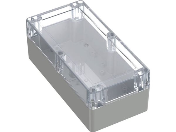 TRU COMPONENTS 6U07201008437 TC-13865148 industrikabinett 200 x 100 x 75 ABS/Polykarbonat lys grå, transparent 1 stk