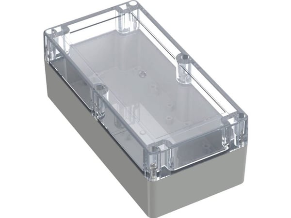 TRU COMPONENTS 6U07201008139 TC-13865156 Industrikabinett 200 x 100 x 75 Polykarbonat Lysegrå, gjennomsiktig 1 stk